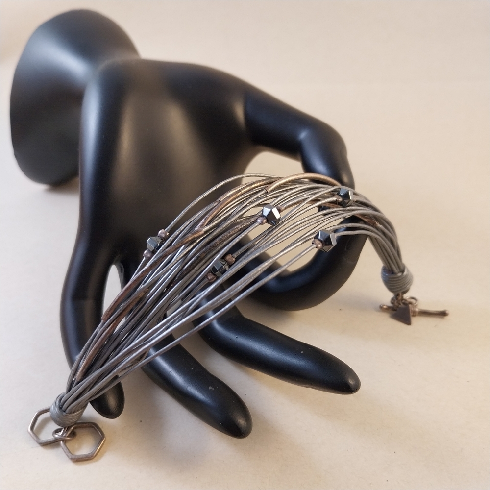 Silpada Sterling Silver Multi-Strand Bracelet with Black Accents - Picture 15 of 16